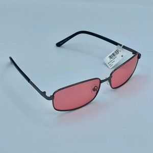 Nordstrom BP. 58mm Rectangular Wire Sunglasses - Red Lens